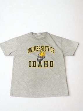 TLC Gray Short-Sleeve Graphic Tee with Yellow Accent